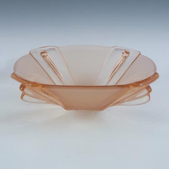 Stölzle Set of 4 x Czech Art Deco Pink Glass Bowls #19251