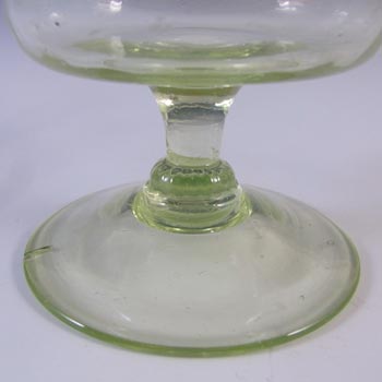 Victorian Vaseline / Uranium Opalescent Pink & Green Glass Bowl