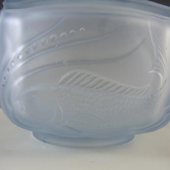 Walther & Söhne Art Deco Blue Glass 'Nymphen' Trinket Bowl Large