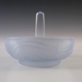 Walther & Söhne Art Deco Blue Glass 'Nymphen' Ring Holder Dish