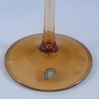 LABELLED Wedgwood Topaz Glass Brancaster Candlestick RSW15