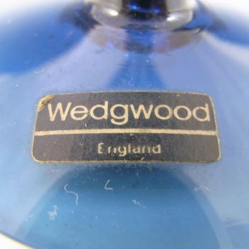 Wedgwood/Stennett-Willson Blue Glass Cromer Candlestick RSW16/2