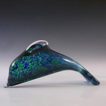 MARKED Wedgwood Speckled Glass Dolphin SG417