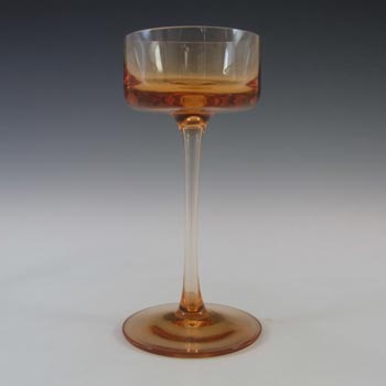 MARKED 5.75" Wedgwood Topaz Glass Brancaster Candlestick RSW15
