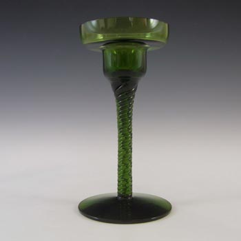 Wedgwood/Stennett-Willson Green Glass Helix Candlestick RSW601/2