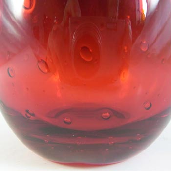 Whitefriars #9354 William Wilson Ruby Red Glass Bubble Vase