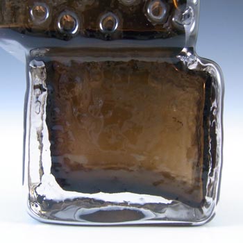Whitefriars #9673 Baxter Cinnamon Textured Glass Drunken Bricklayer Vase