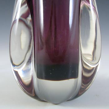 Whitefriars #9727 Baxter Aubergine Purple Glass Lobed Vase