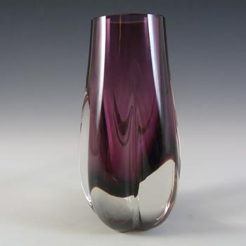 Whitefriars #9727 Baxter Aubergine Purple Glass Lobed Vase