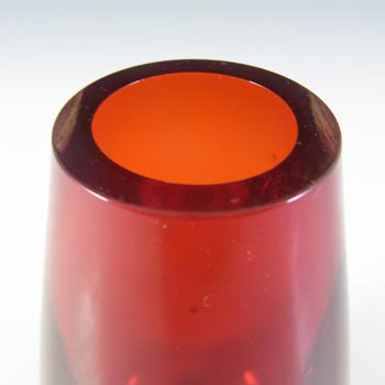 Whitefriars #9647 Baxter Ruby Red Glass Bud Vase