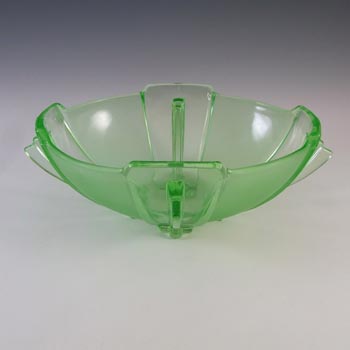 Stölzle #19279 Czech Art Deco Uranium Green Glass Bowl
