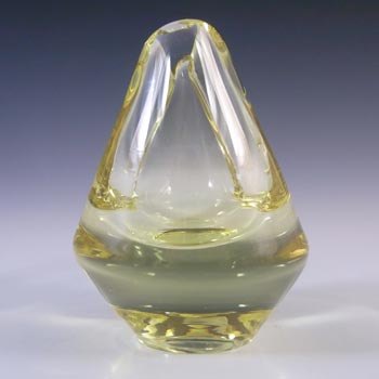 Zelezny Brod Czech Yellow Glass Vase - Miloslav Klinger