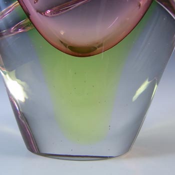 Arte Nuova Pustetto & Zanetti Murano Sommerso Uranium Glass Vase