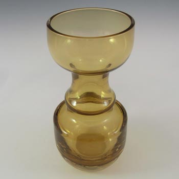 Aseda Swedish Amber Glass Hooped Vase by Bo Borgstrom #B15/58