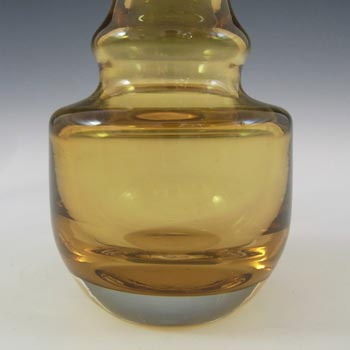 Aseda Swedish Amber Glass Hooped Vase by Bo Borgstrom #B15/58