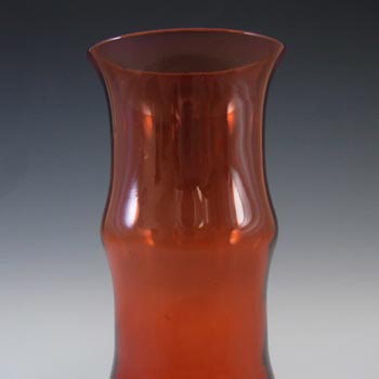 Aseda Swedish Red Glass 6" Bamboo Vase by Bo Borgstrom #B5/87
