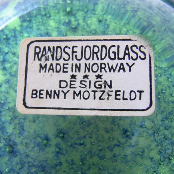 LABELLED Randsfjord Norwegian Glass Vase by Benny Motzfeldt