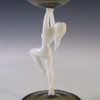 Vintage 1930's Art Deco Nude Lady Spirit Glass