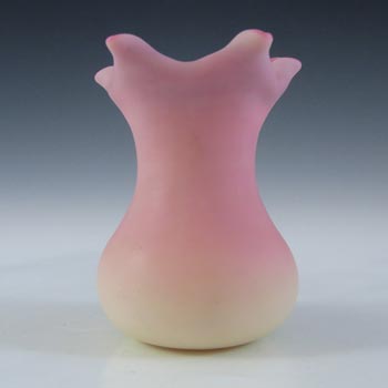 Thomas Webb Victorian Burmese Uranium Satin Glass Vase