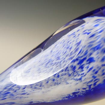BOXED Caithness Crystal Blue Glass Dolphin Paperweight