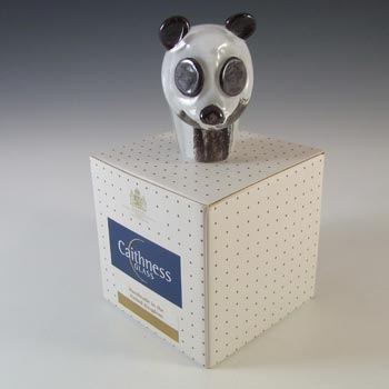 BOXED Caithness Crystal Black & White Glass Panda Paperweight