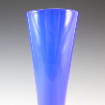Scandinavian Style Vintage Blue Opal Cased Glass Vase