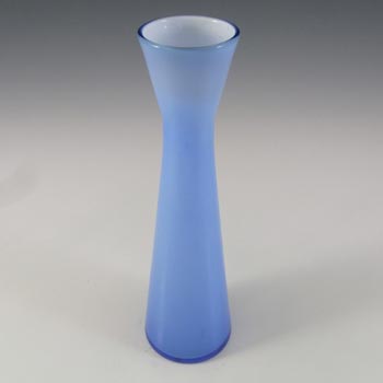 Empoli Retro Italian Blue Vintage Cased Glass Vase
