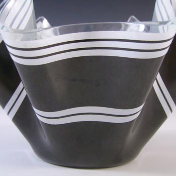 Chance Brothers Black Glass 'Bandel-2' Vintage Handkerchief Vase