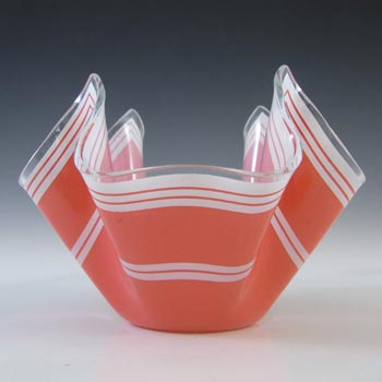 Chance Brothers Red Glass 'Bandel-2' Retro Handkerchief Vase