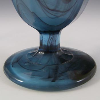 Davidson Vintage Art Deco Blue Cloud Glass Vase #294