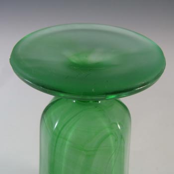 Davidson #1 British Art Deco Green Cloud Glass Vase
