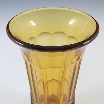 Davidson Vintage Art Deco Amber Glass Vase #279