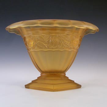 Ankerglas Bernsdorf Art Deco Amber Glass \'Rosalind\' Vase