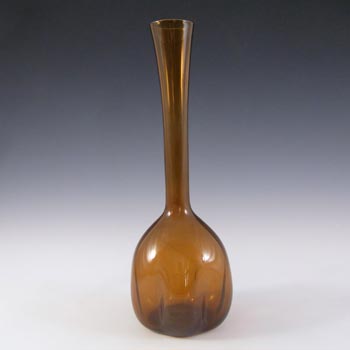 Elme Vintage Scandinavian Amber Glass 'Melon-Form' Vase