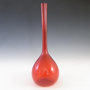 Elme Swedish / Scandinavian Red Uncased Glass 13" Vase