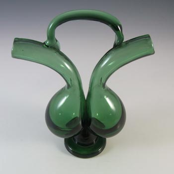 Empoli Verde Italian Green Glass Vase / Vinegar & Oil Dispenser