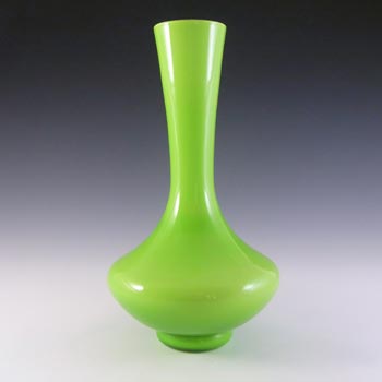 Empoli Italian Scandinavian Style Green Cased Glass Vase