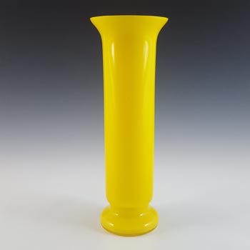 Empoli Italian Scandinavian Style Yellow Cased Glass Vase
