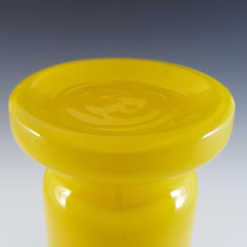 Empoli Italian Scandinavian Style Yellow Cased Glass Vase