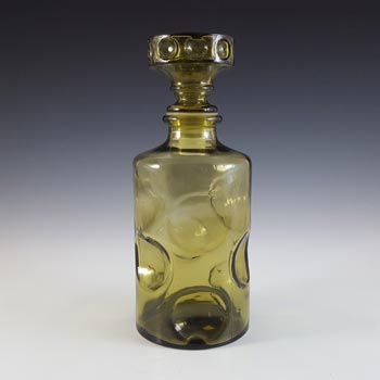 Empoli Italian Green Glass Vintage Decanter / Bottle - Marked