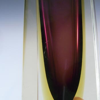 LABELLED Vetri Molati / Gino Fort Murano Faceted Sommerso Glass Vase
