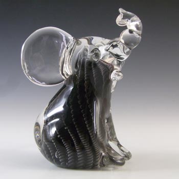 SIGNED & LABEL FM Konstglas / Marcolin Fumato Glass Elephant