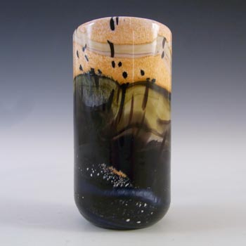 SIGNED Gozo Maltese Sandy Brown Glass \'Seashell\' Vase