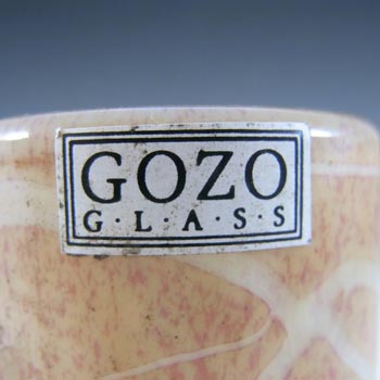 SIGNED Gozo Maltese Sandy Brown Glass 'Sunshine' Vase