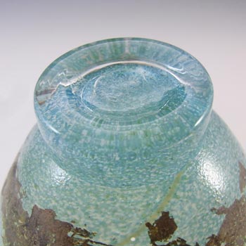 SIGNED & LABELLED Hammar Glashytta Blue & White Glass Bowl