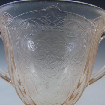 Hazel Atlas Royal Lace Pink Depression Glass 1930's Sugar Bowl