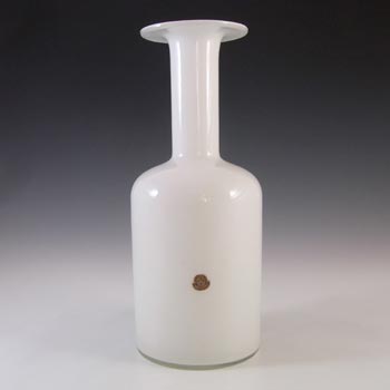 Holmegaard Kastrup Otto Brauer White Opal Glass 12\" Gulvvase Vase