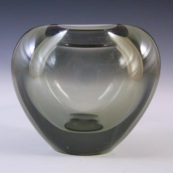 Holmegaard #15732 Per Lutken \'Smoke\' Glass \'Minuet\' Vase - Signed