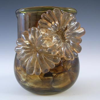 Isle of Wight Studio 'Four Seasons - Autumn' Brown Glass Vase