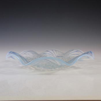Jobling #6000 Art Deco Opaline/Opalescent Glass Flower Bowl - Signed